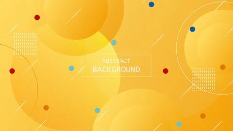 Minimal yellow liquid background, round shape component graphic, modern lan.. イラスト素材