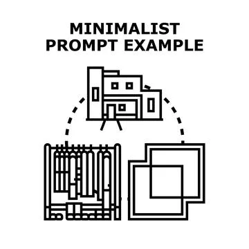 Minimalism concept creating simple design elements vector Stockillustratie