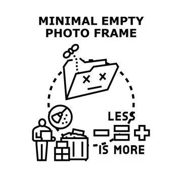Minimalism concept reducing data storage and digital clutter Illustrazione stock