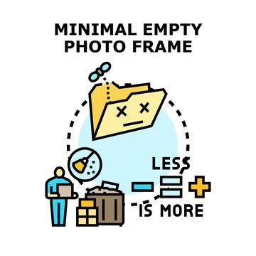 Minimalism concept reducing data storage and digital clutter Stock Illustration