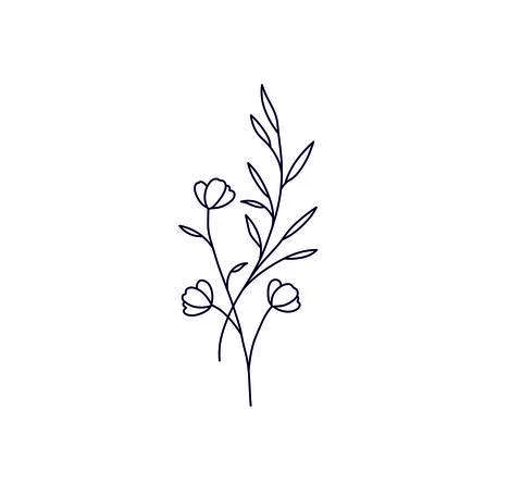 Minimalism floral Stock Illustration