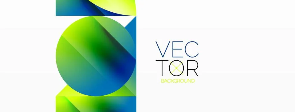 Minimalism meets gradient allure. Geometric shapes intertwine in a tranquil Ilustração Stock