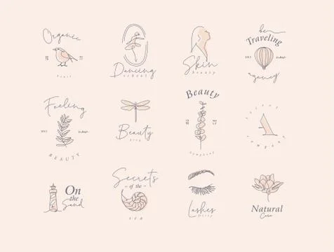 Minimalism modern graphic design elements beige muffled tones イラスト素材