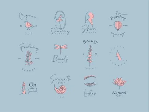 Minimalism modern graphic design elements blue tones Illustrazione stock