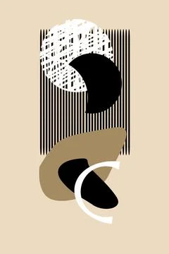 Minimalism style geometric pattern poster.Abstract Khaki Color Blocks Posters Illustrazione stock