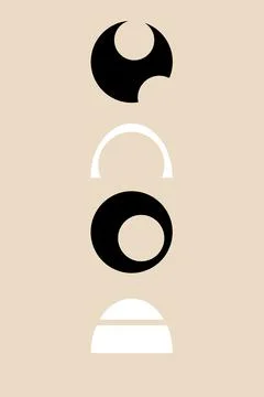 Minimalism style geometric pattern poster.Abstract Khaki Color Blocks Posters 스톡 일러스트
