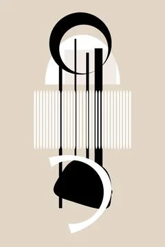 Minimalism style geometric pattern poster.Abstract Khaki Color Blocks Posters Illustrazione stock