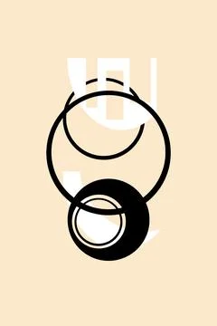 Minimalism style geometric pattern poster.Abstract Khaki Color Blocks Posters Stock Illustration