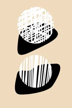 Minimalism style geometric pattern poster.Abstract Khaki Color Blocks Posters Illustrazione stock