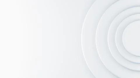 Minimalism white background with circles, 3d illustration Stock Illustration