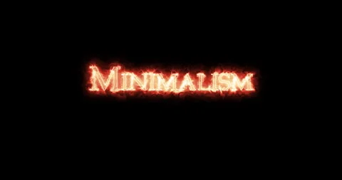 Minimalism written with fire. Loop Vidéo 227532096
