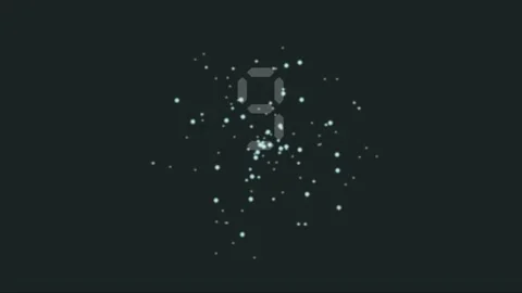 A minimalist 15-second countdown animation featuring glowing particles. Stock-Footage 340010153