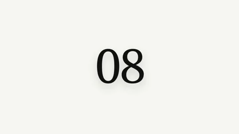 Minimalist 15 Second Countdown Timer Stock Footage 341789626