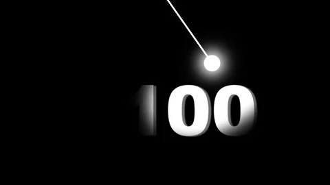 Minimalist 2100 new year countdown animation with swinging glowing pendulum.. 스톡 동영상 333162660