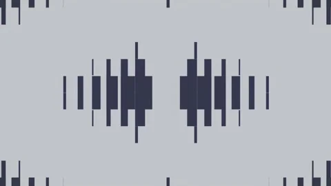 Minimalist 2D Audio Waveform Equalizer Loop Stock Footage 344812574
