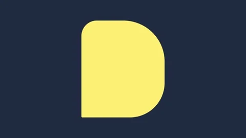 Minimalist 2d motion graphics animation of a yellow morphing shape on dark blue Stock Footage 332069732