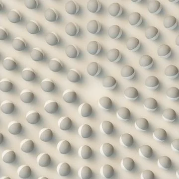Minimalist 3D Background with Diagonal Grid of Gray and White Spheres イラスト素材