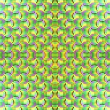 A minimalist 3D background with a pattern of curved elements Illustrazione stock