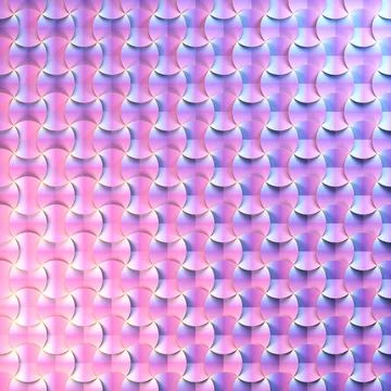 A minimalist 3D background with a pattern of curved elements Stock Illustration