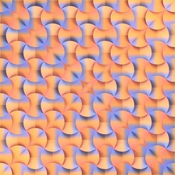 A minimalist 3D background with a pattern of curved elements Stock Illustration