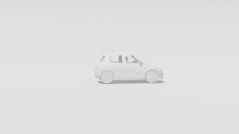 Minimalist 3D Car Model Animation on Plain Background 스톡 동영상 331049418