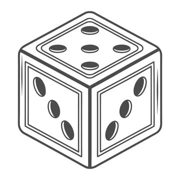 Minimalist 3D Cube Icon with Clean Sharp Edges Stock Illustration