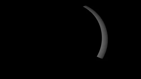 Minimalist 3D Curving Plane Rotation Loop Motion Element On Black Stockbeeldmateriaal 339510235