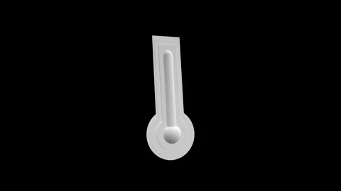 Minimalist 3D Exclamation Mark Sculpture Against Black Background Video stock 341921391