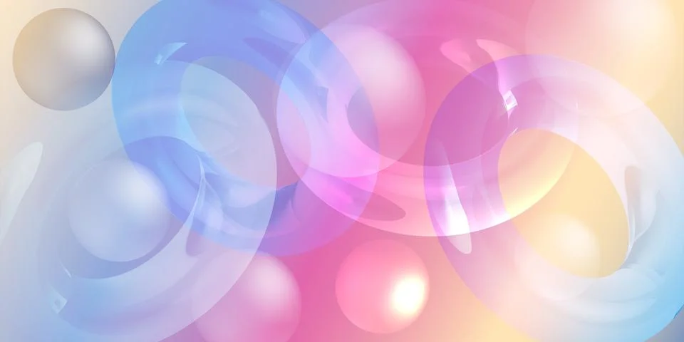 Minimalist 3D Glassmorphism Gradient Overlay Background, Geometric Glass Effect Stock Illustration
