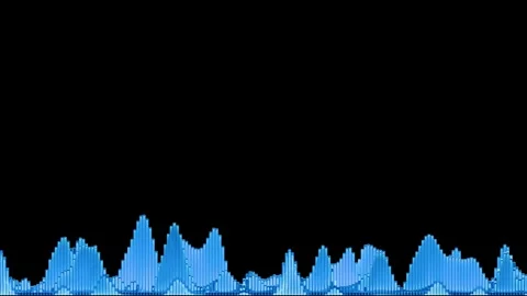 Minimalist 3D Looping Animation Render of Cyan Soundwave Motion Stock Footage 314174822