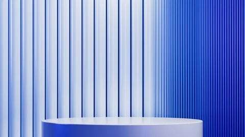 Minimalist 3D Podium with a Soft Gradient Background in Blue Tones Stock Illustration