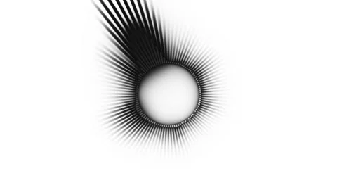 Minimalist 3d render of a black and white orb for sleek broadcast and video Stock Footage 318375611