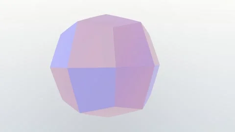 Minimalist 3D rendered cube shape with soft gradient colors floating agains.. Stock-Footage 347465406