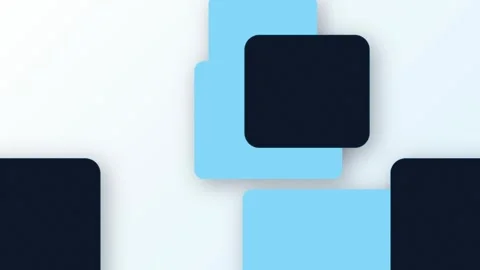 Minimalist 3D rounded square tiles seamless loop motion background Stock-Footage 344711786