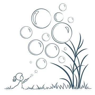 Minimalist 3D Soft Foam Bubbles Cluster, White Art Stock Illustration