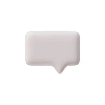 Minimalist 3D speech bubble icon vector illustration Stock Illustration
