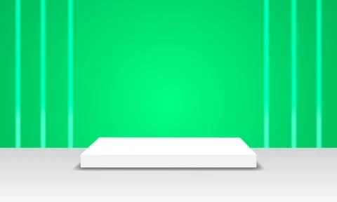Minimalist 3D Square Podium with Background for Product Display and Branding Stock Illustration
