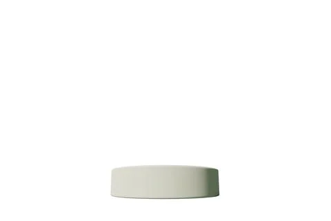Minimalist 3D White Circular Podium with soft Background and Glass Circle E.. Stock Illustration