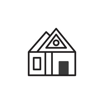 Minimalist abode icon illustration representing residential structure and s.. Ilustración de archivo
