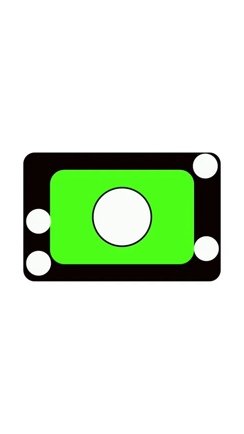 Minimalist abstract animation using green rectangle and white circles verti.. Stock Footage 321626631
