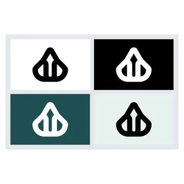 Minimalist Abstract Arrow Logo Icon Set Stock Illustration