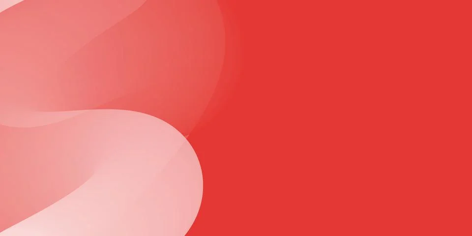 Minimalist abstract artwork featuring a red and pink translucent curvy shap.. Stock Illustration