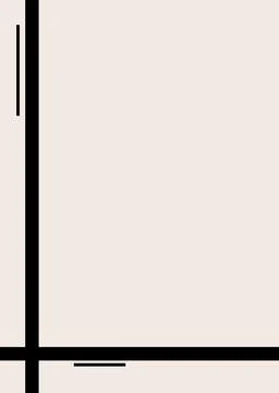 Minimalist abstract background featuring bold black lines forming an incomp.. Stock Illustration