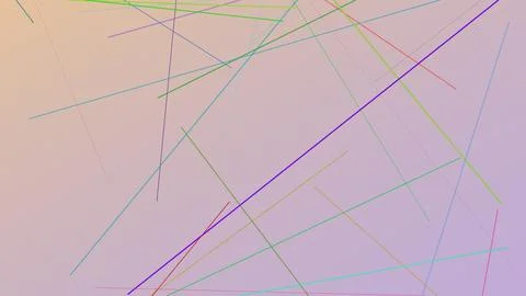 Minimalist abstract background featuring colorful intersecting thin lines o.. Stockillustratie