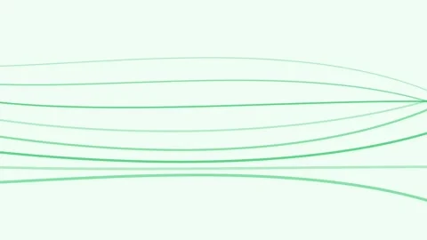 Minimalist abstract background with flowing green lines on white canvas Vídeos de archivo 335149789