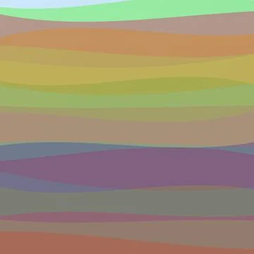 Minimalist abstract background with horizontal wavy layers in muted earthy .. Illustration