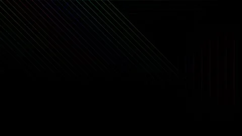 Minimalist abstract background with intersecting thin vibrant neon light lines Video stock 335117602
