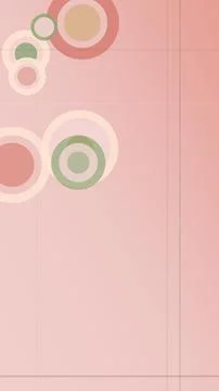 Minimalist abstract background with layered pastel circles in pink and gree.. Stock Illustration