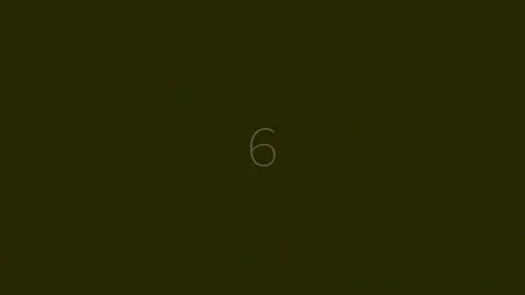 Minimalist abstract background with number nine on solid deep green canvas Stock Footage 342206207