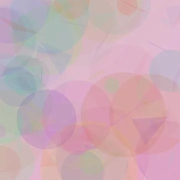 Minimalist abstract background with overlapping pastel geometric circles an.. Stock Illustration